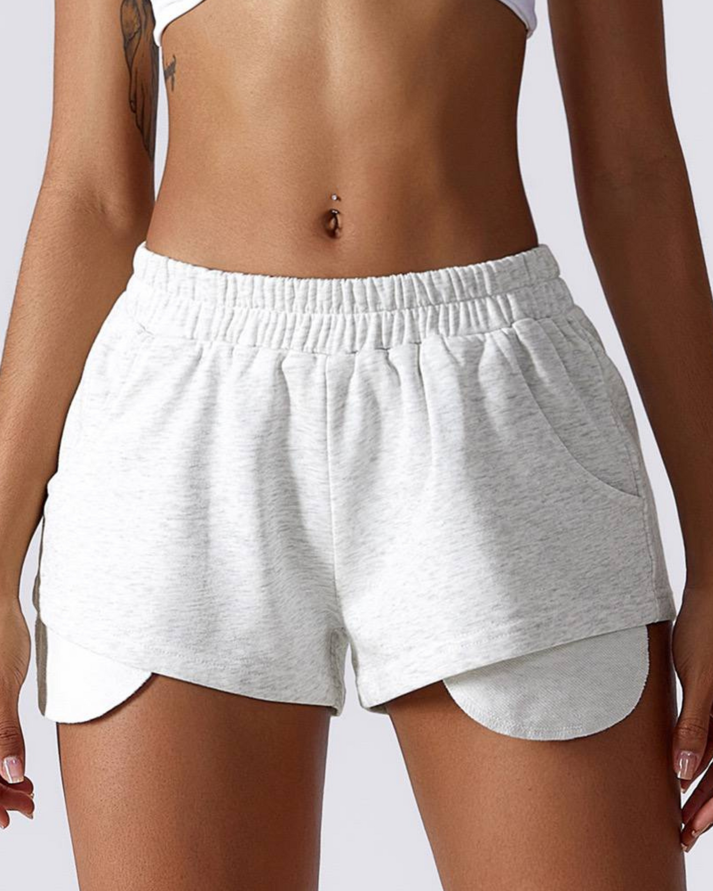 Functional Pocket Sports Shorts (White)